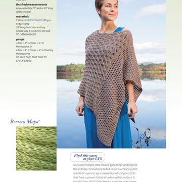Berroco Scarlet Sage Cape Knitting Pattern