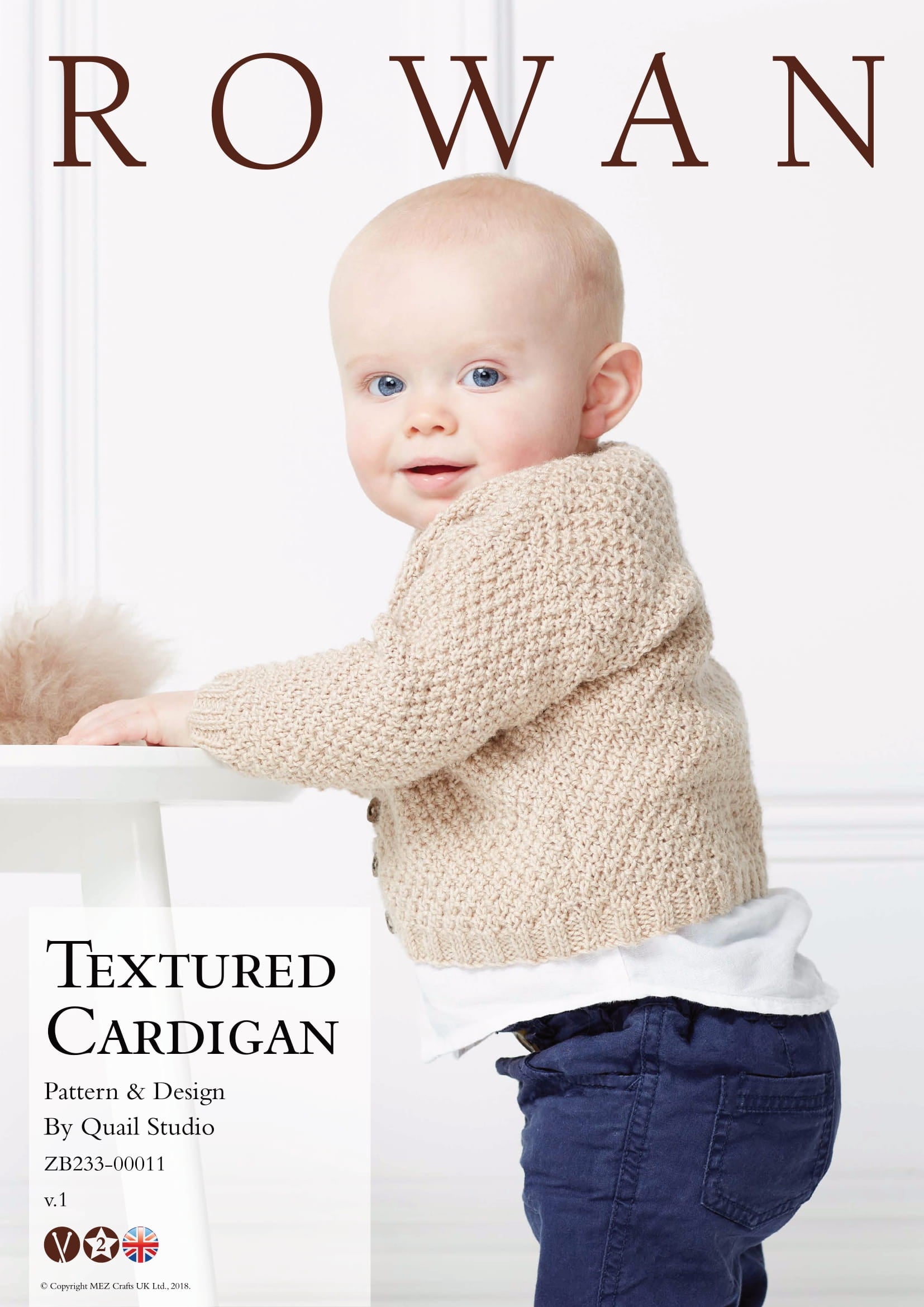 Rowan Textured Cardigan Knitting Pattern