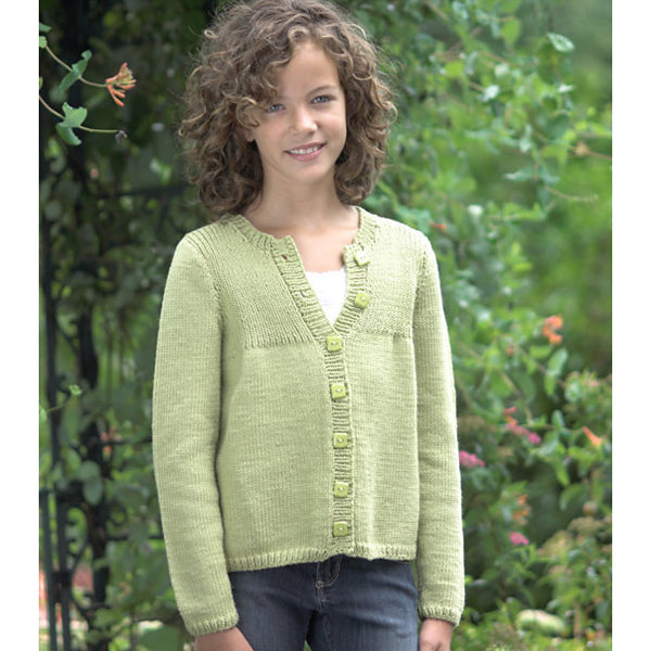 Plymouth Yarn Girl's Cardigan Knitting Pattern