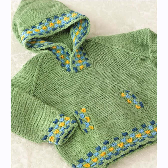 Valley Yarns Candy Spot Child's Hoodie Knitting Pattern