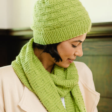 Milford Hat & Scarf in Berroco Modern Comfort Knitting