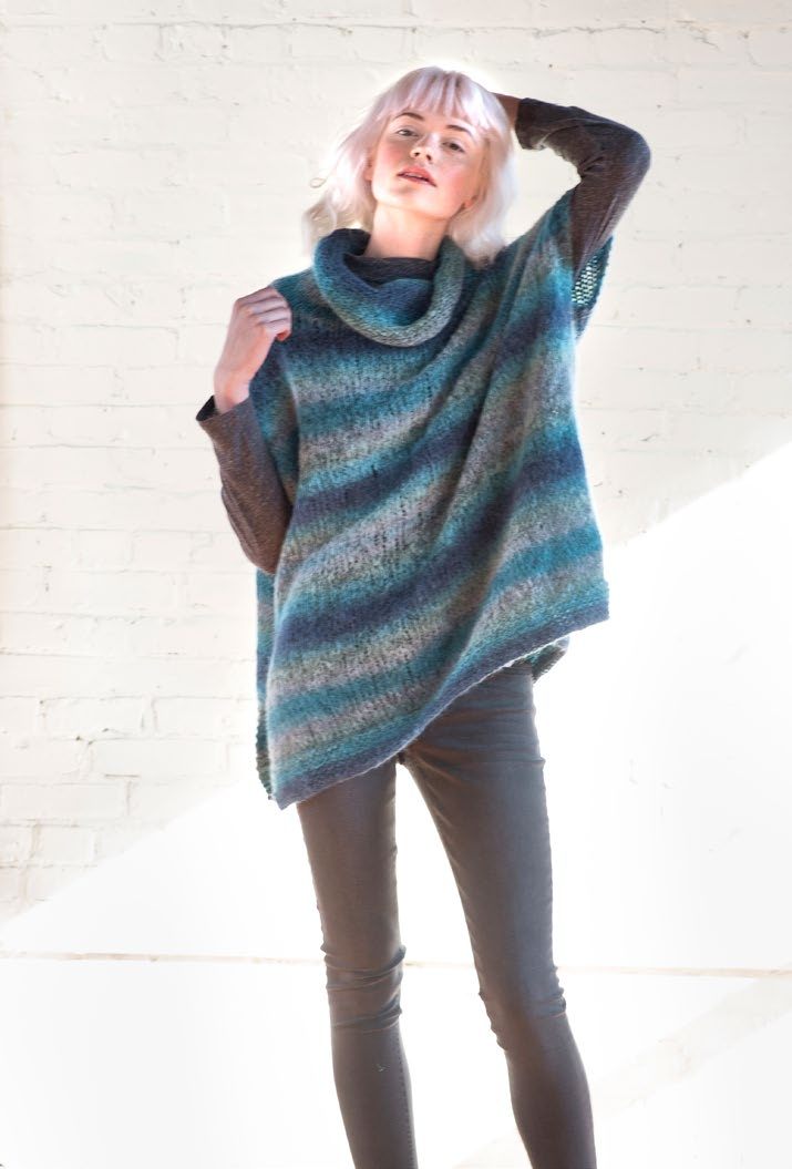 Mera Poncho Cape Knitting Pattern