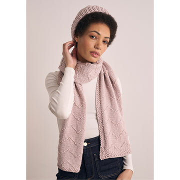 Holkham Hat + Scarf in Mode at Rowan Merino Soft PDF