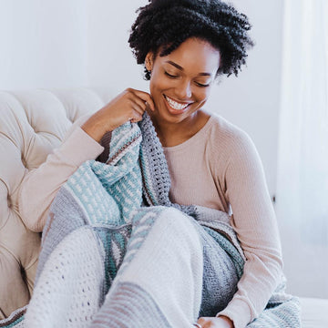Tunisian Holiday Sampler Blanket