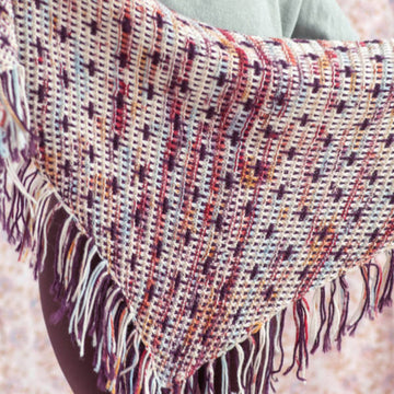 Peppercorn Shawl in Berroco Ultra Wool Handpaint & Berroco Ultra Wool