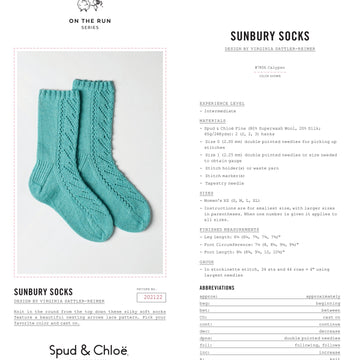 Sunbury Socks Knitting Pattern