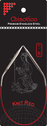 ChiaoGoo 12 in KNIT RED Circular Needles Stainless Steel