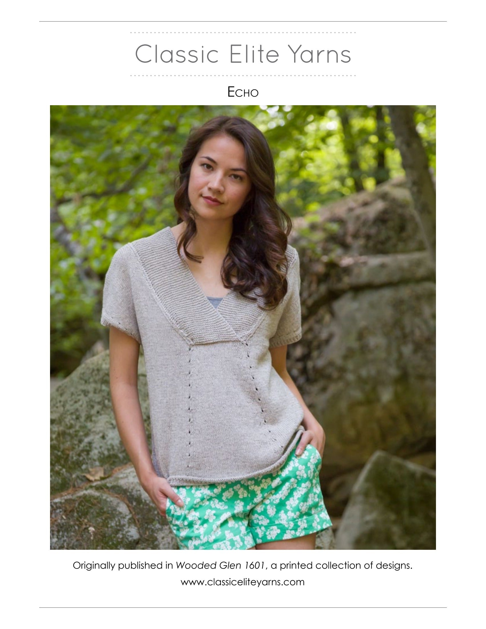 Classic Elite Yarns Echo Jumper Knitting Pattern