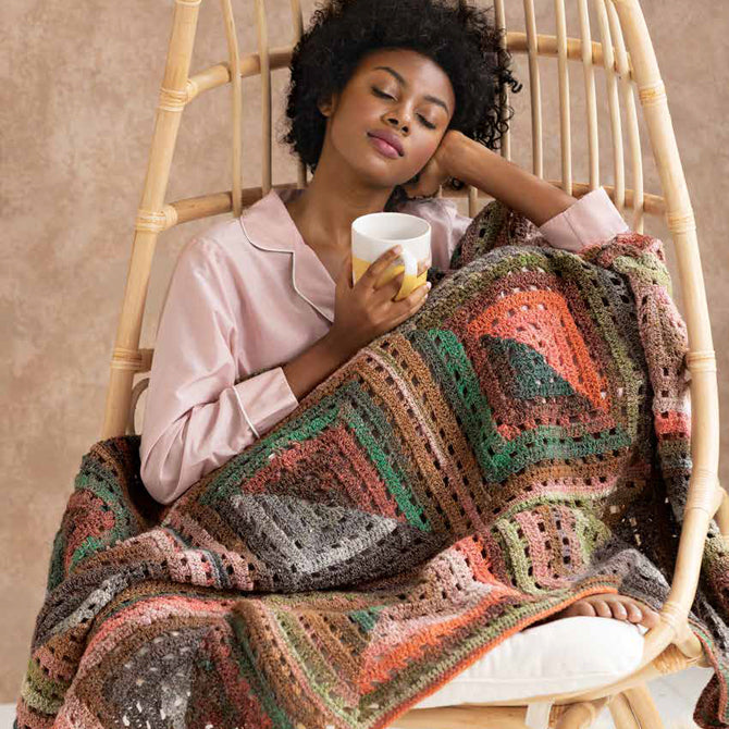 Noro Earthenware Blanket Crochet Pattern