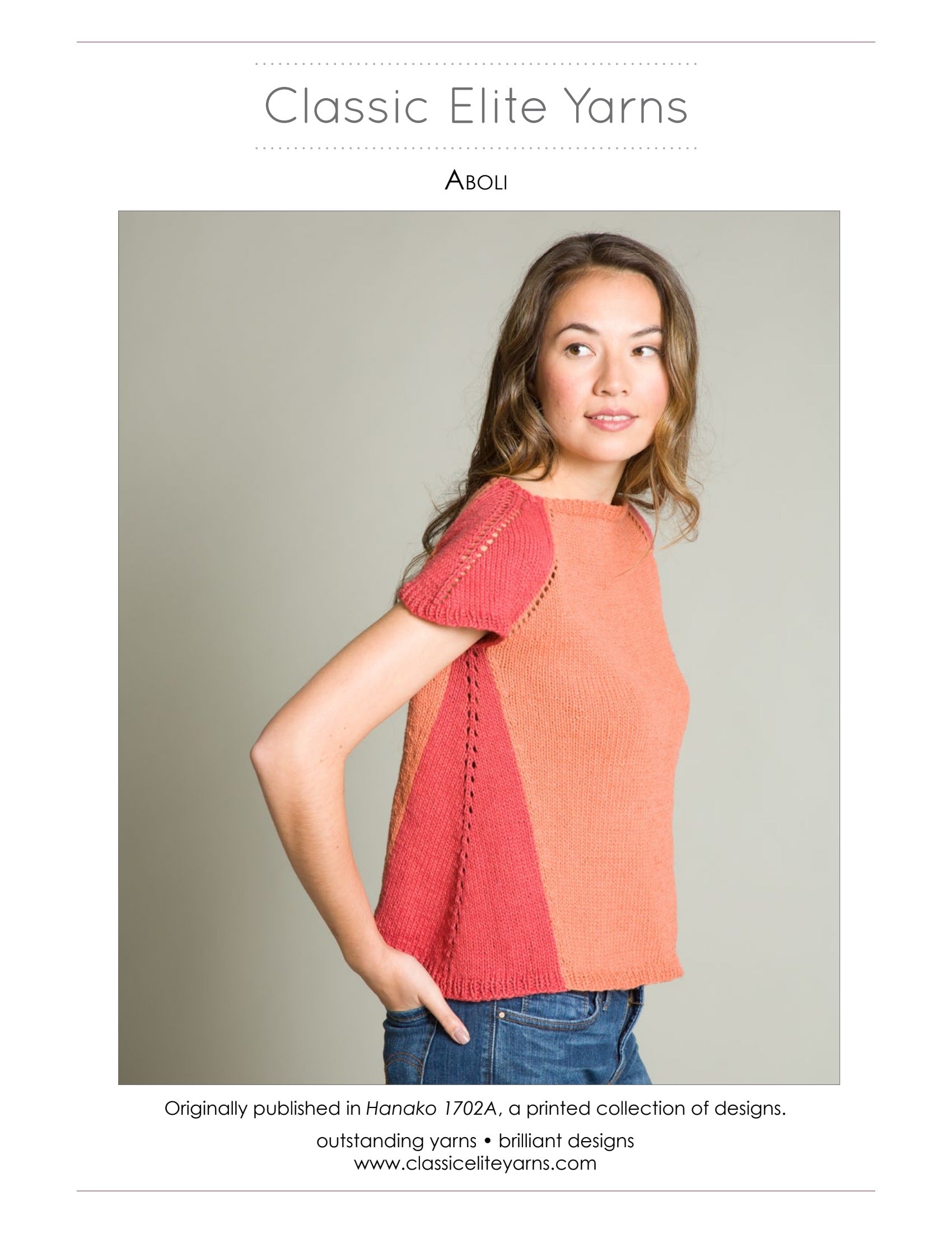 Classic Elite Yarns Aboli Jumper Knitting Pattern