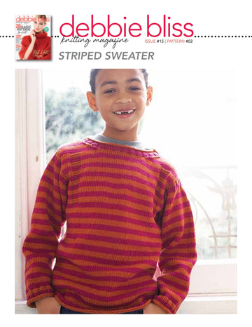 Debbie Bliss Guernsey Style Striped Sweater PDF
