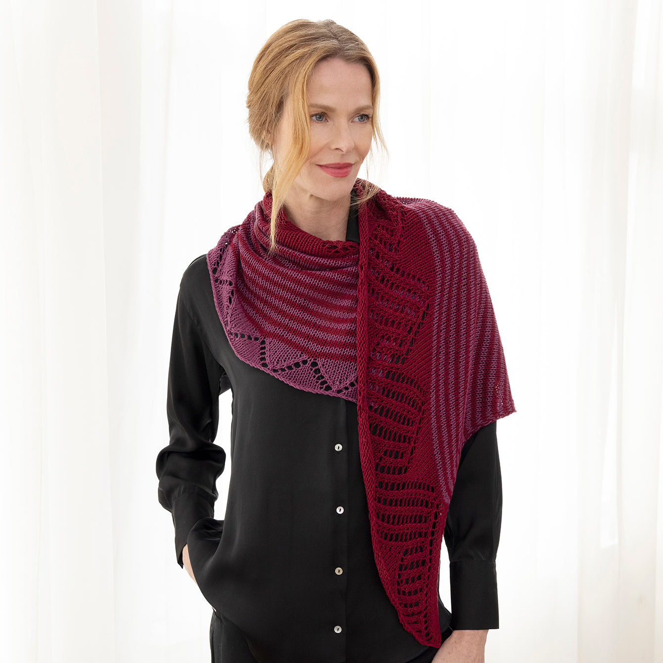String Victoria Shawl Wrap Knitting Pattern