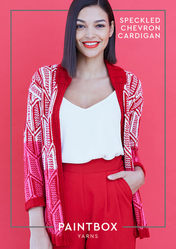 Paintbox Yarns Speckled Chevron Cardigan Knitting Pattern