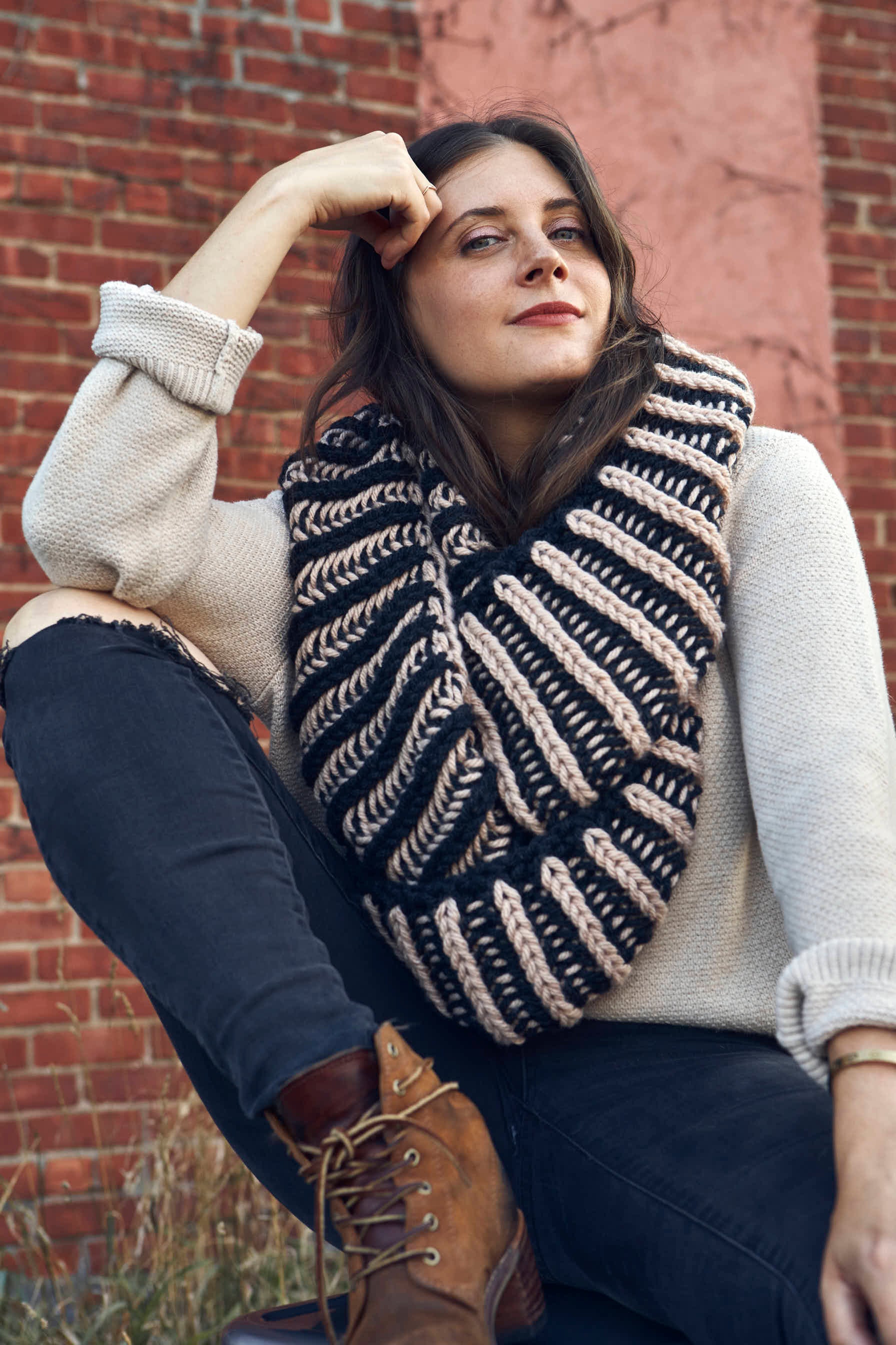Illusionist Infinity Scarf Knitting Pattern