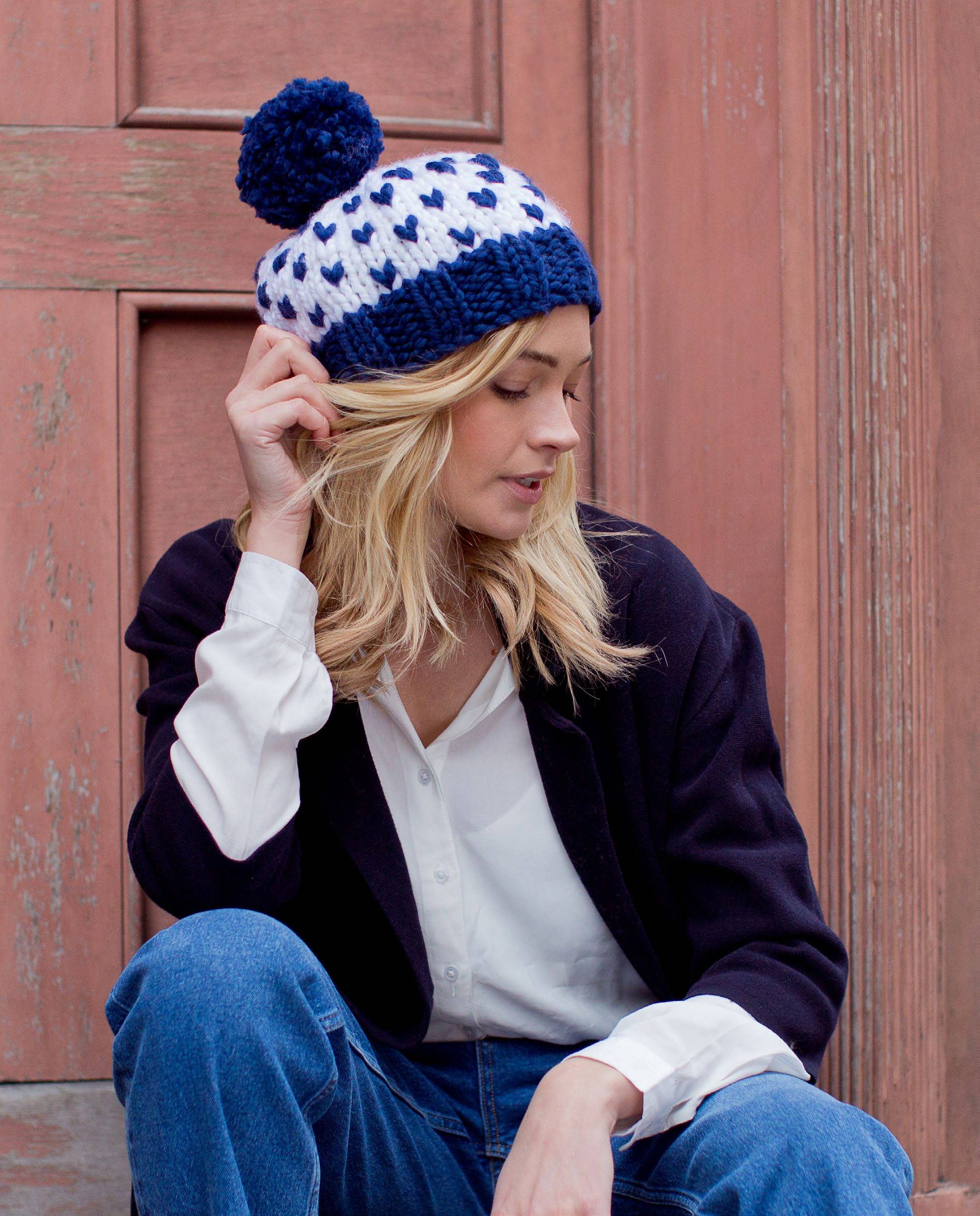 MillaMia Vera Swiss Darn Hat Knitting Pattern