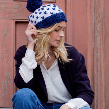 MillaMia Vera Swiss Darn Hat Knitting Pattern
