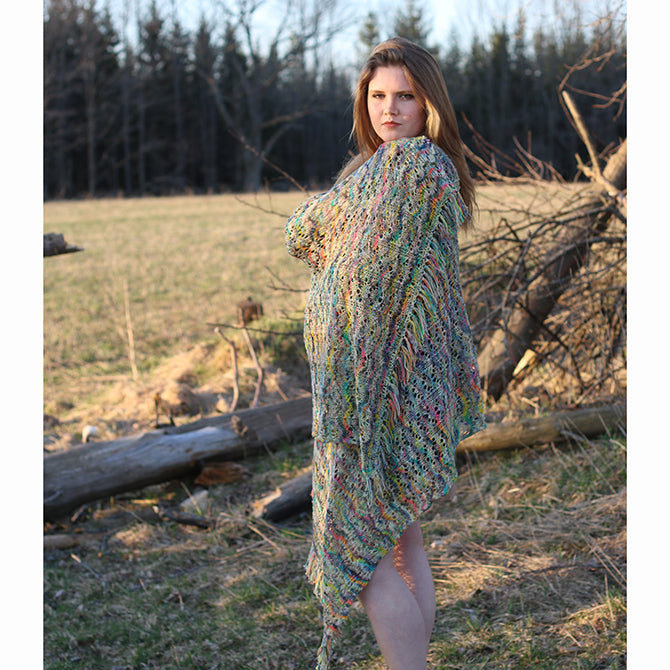 Koigu Jollie Waves Wrap Knitting Pattern