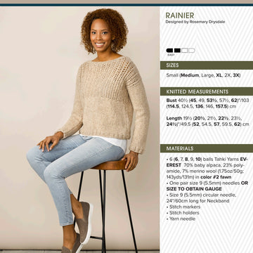 Tahki Yarns Rainier Knitting Pattern