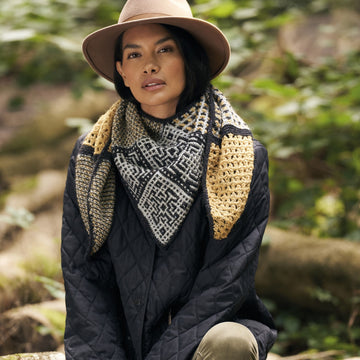 Mosaic Shawl Wrap Knitting Pattern