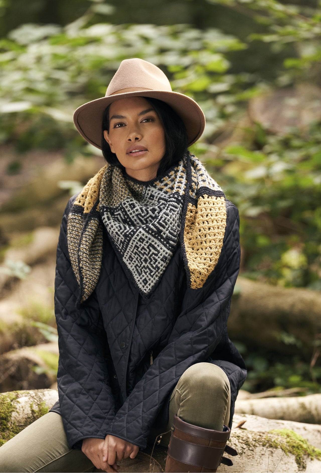 Mosaic Shawl Wrap Knitting Pattern