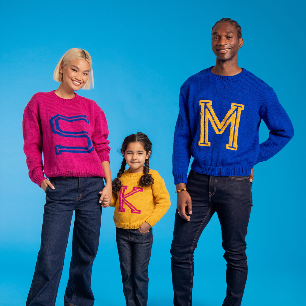 Paintbox Yarns Men's Alphabet Sweater Knitting Pattern