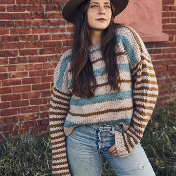 Easton Striped Pullover Jumper Knitting Pattern