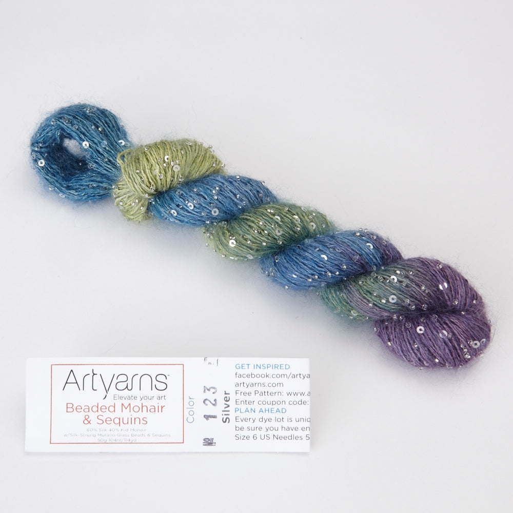 Artyarns Beaded Mohair & Sequins Yarn - Mohair Worsted