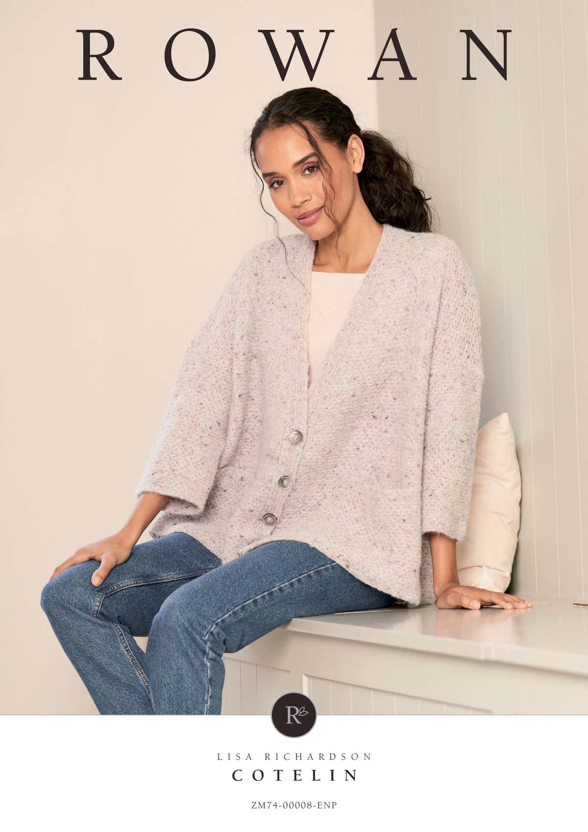 Cotelin Plain Cardigan Knitting Pattern