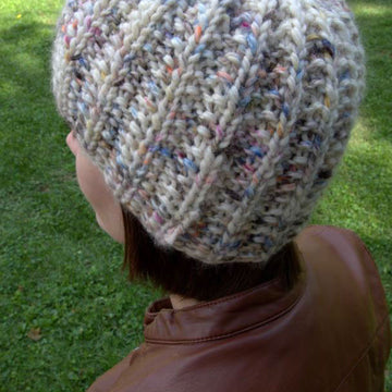 Mistake Rib Stitch Hat in Plymouth Yarn Baby Alpaca Grande Hand Dye