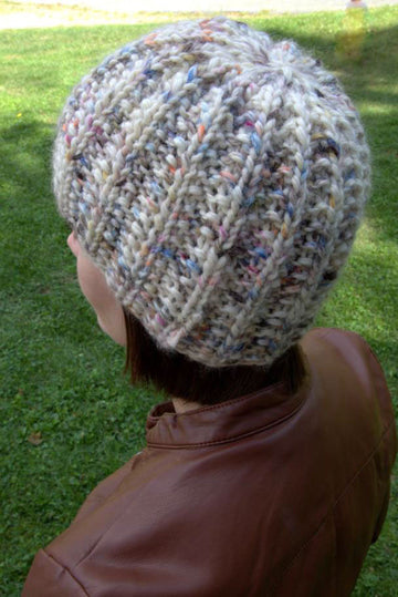 Mistake Rib Stitch Hat in Plymouth Yarn Baby Alpaca Grande Hand Dye