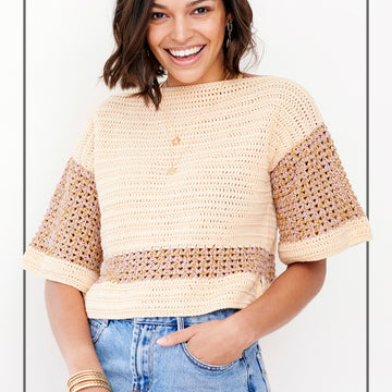 Paintbox Yarns Terramar Top Crochet Pattern