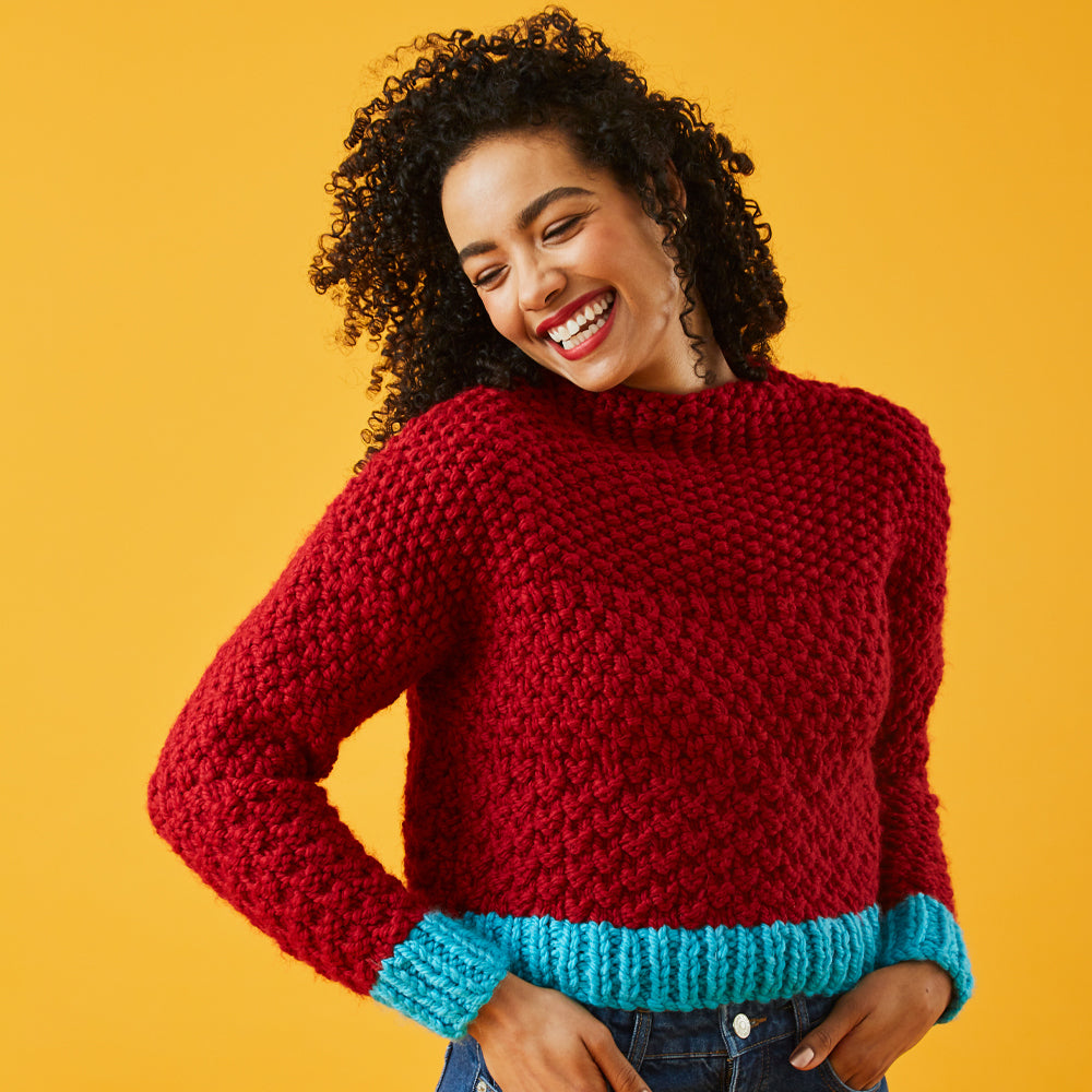 Paintbox Yarns Ombre Textured Jumper Knitting Pattern