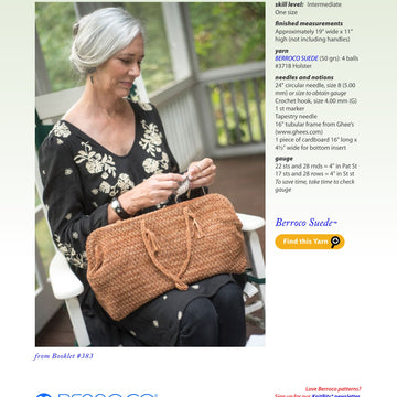 Berroco Ponderosa Bag Knitting Pattern