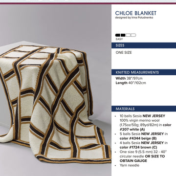 Sesia Chloe Blanket Knitting Pattern