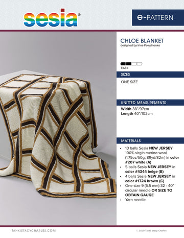 Sesia Chloe Blanket Knitting Pattern