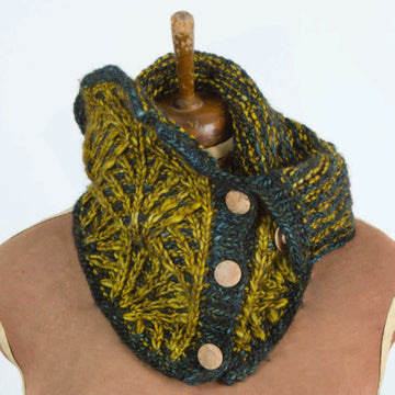 Deco Fans Cowl Knitting Pattern