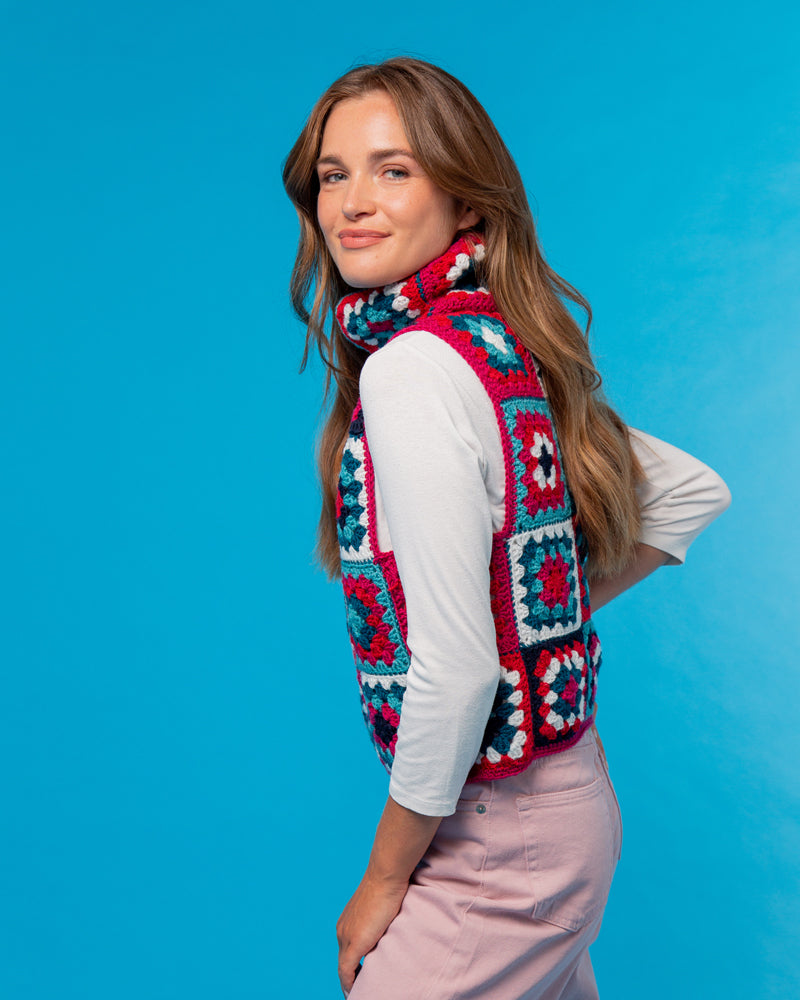 Paintbox Yarns Feel Good Granny Square Tank Crochet Pattern