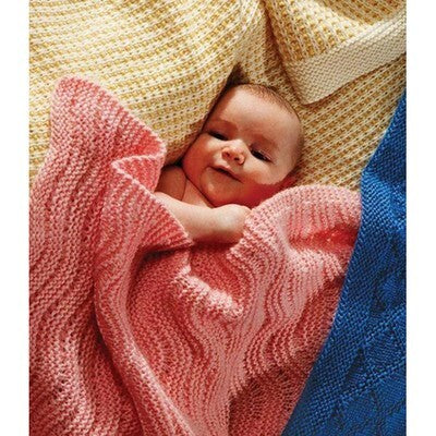 Fiber Trends CH23 Easy Knit Baby Blankets Knitting Pattern
