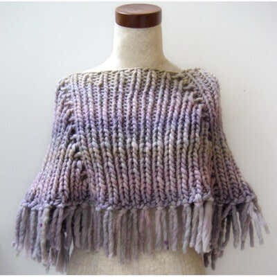 Freia Fine Handpaints Chalcedony Cape Knitting Pattern