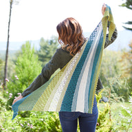 Valley Yarns Lace Colorwork Shawl Knitting Pattern