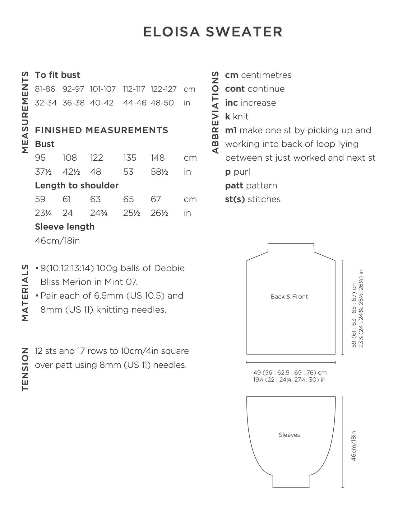 Debbie Bliss Eloisa Sweater PDF