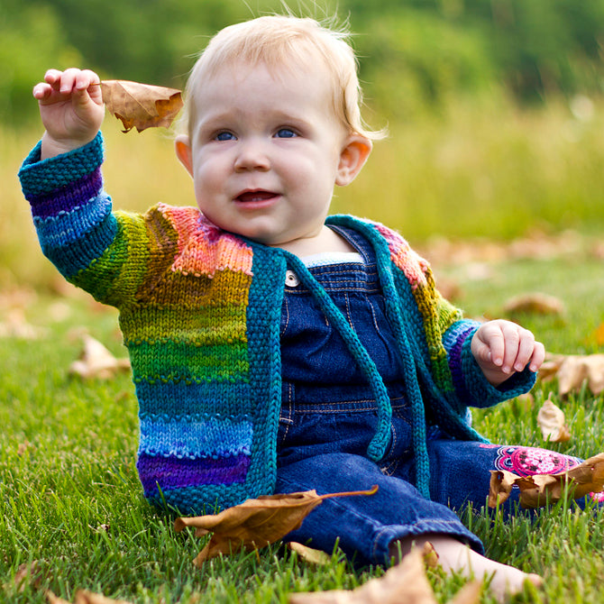 Knitting Baby Cardigan Pattern PDF – Dream in Color Tulip by