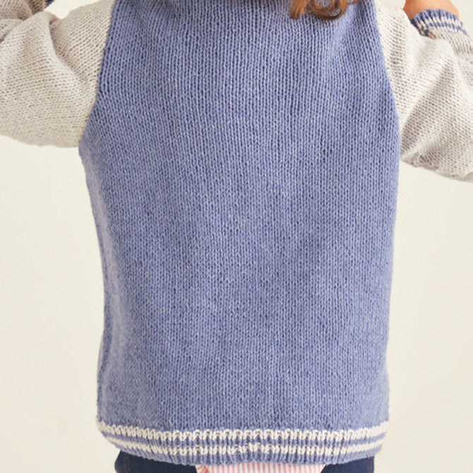 Sirdar Varsity Jacket Cardigan Knitting Pattern