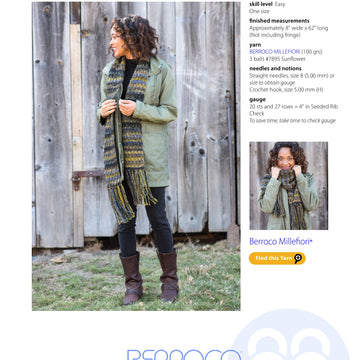 Berroco Liu Scarf Knitting Pattern