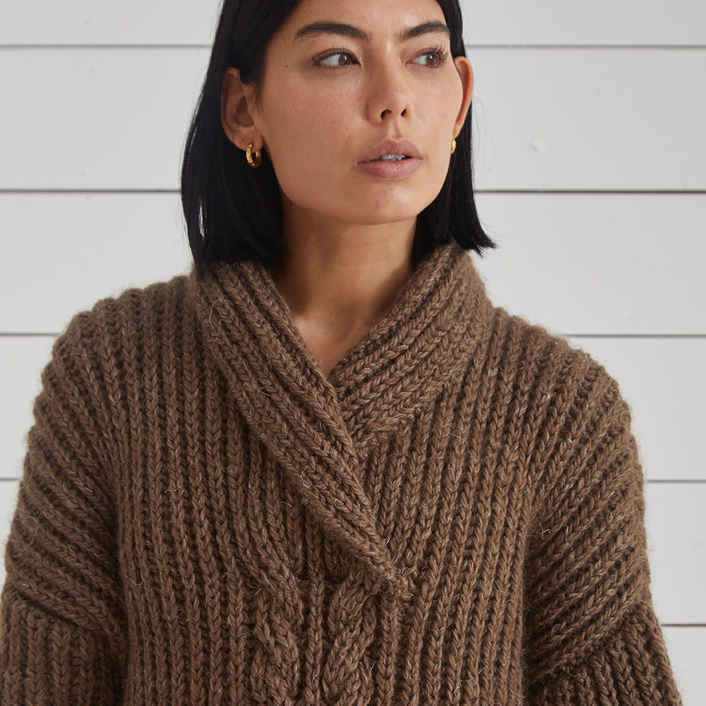 Debbie Bliss Katie Shawl Collar Sweater Knitting Pattern