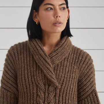 Debbie Bliss Katie Shawl Collar Sweater Knitting Pattern