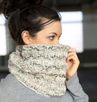 Plymouth Yarn Cabled Cowl Knitting Pattern