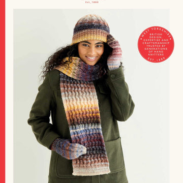 Sirdar Serpent Cable Hat, Scarf & Mitts Knitting Pattern