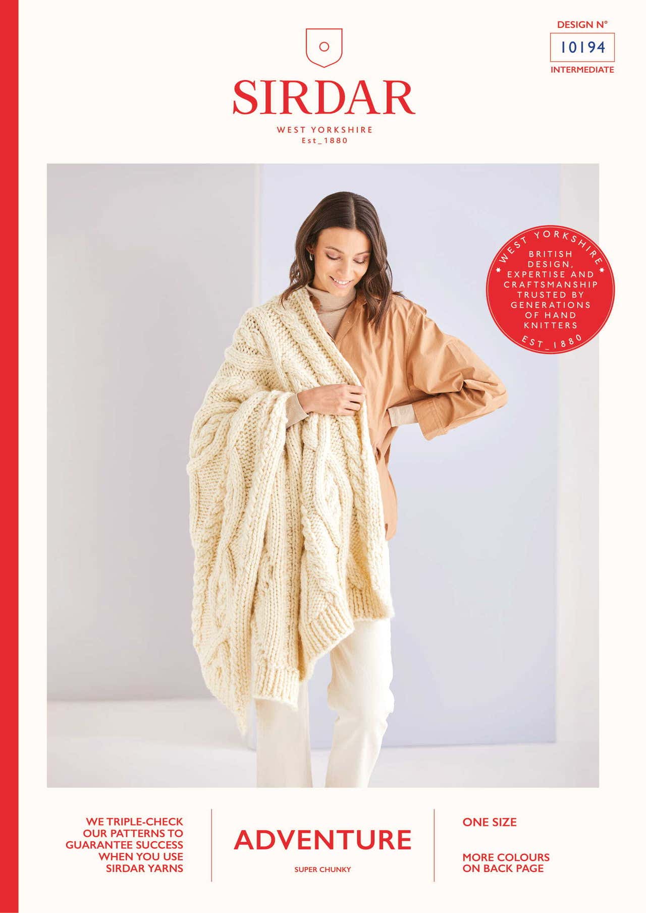 Sirdar Cable Blanket Knitting Pattern