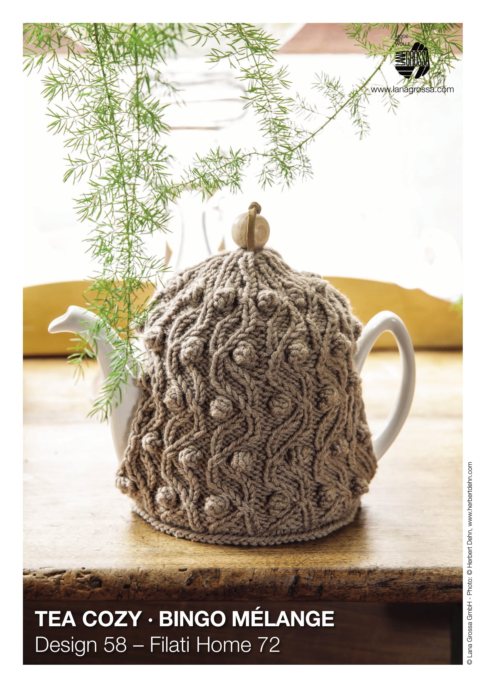 Lana Grossa Tea Cozy Homeware Knitting Pattern